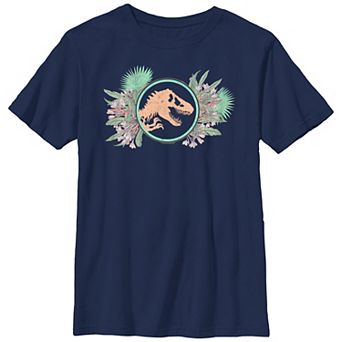 Boys Jurassic World Floral Frame Graphic Tee