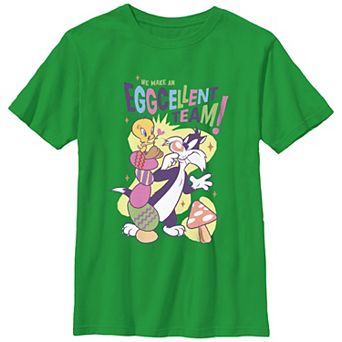 Boys Looney Tunes Sylvester And Tweety Egg-Cellent Team Graphic Tee