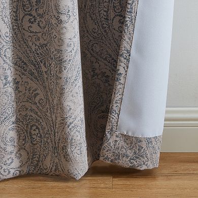 Elrene Home Fashions Vittoria Paisley Printed Blackout Curtain Panel