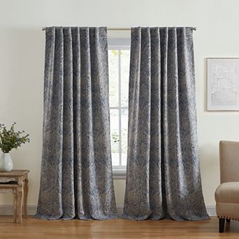 Elrene Home Fashions Vittoria Paisley Printed Blackout Curtain Panel
