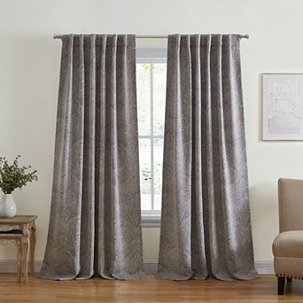 Elrene Home Fashions Vittoria Paisley Printed Blackout Curtain Panel