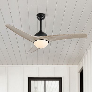 Sully Contemporary Industrial Iron/plastic Integrated Led Ceiling Fan