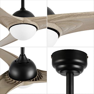 Sully Contemporary Industrial Iron/plastic Integrated Led Ceiling Fan