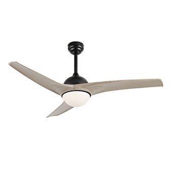 Sully Contemporary Industrial Iron/plastic Integrated Led Ceiling Fan