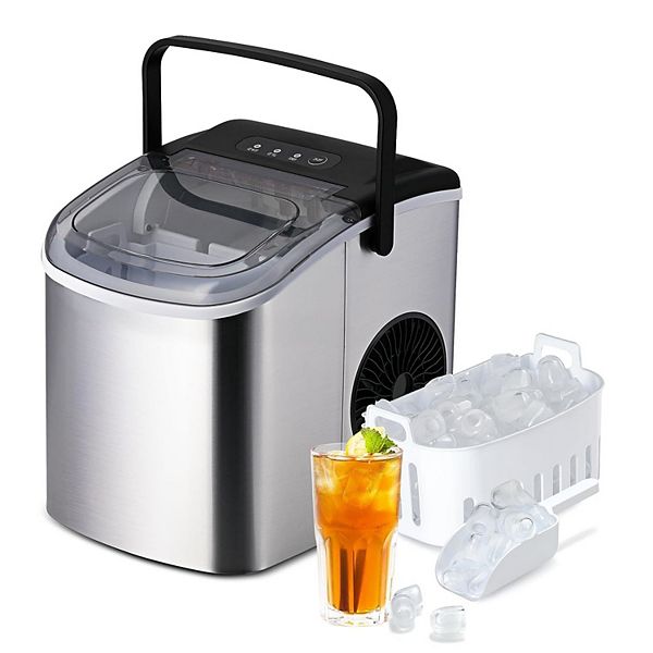 Portable Selfclean Deluxe Ice Maker Machine For Countertop With Scoop