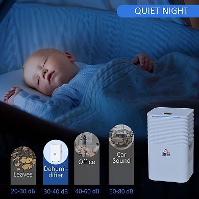 1500 Sq. Ft Portable Electric Quiet Dehumidifier With 3 Color Lights, 2 Speeds&3 Modes