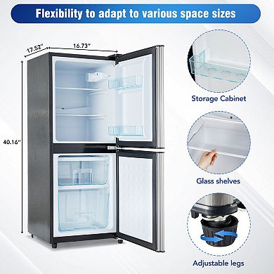 3.6 Cu.Ft Dual Zone Refrigerator With Freezer, 45 dB