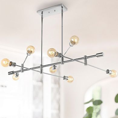Atlas Modern Vintage Iron Arm Adjustable Led Chandelier