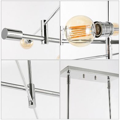 Atlas Modern Vintage Iron Arm Adjustable Led Chandelier