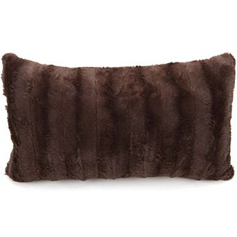 Cheer Collection Faux Fur Throw Pillow Cover 12x20