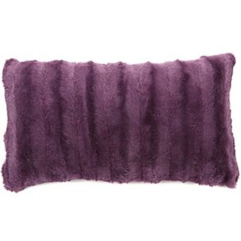 Cheer Collection Faux Fur Throw Pillow Cover 12x20