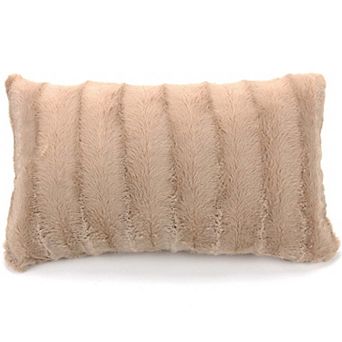 Cheer Collection Faux Fur Throw Pillow Cover 12x20