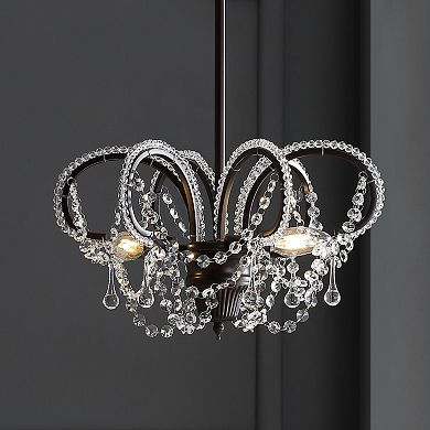 Caroline Metal/crystal Led Adjustable Chandelier
