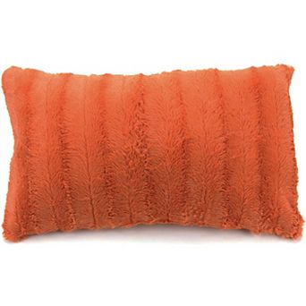 Cheer Collection Faux Fur Throw Pillow Cover 12x20