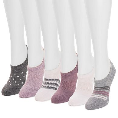 Women's MUK LUKS 6-Pack No Show Socks