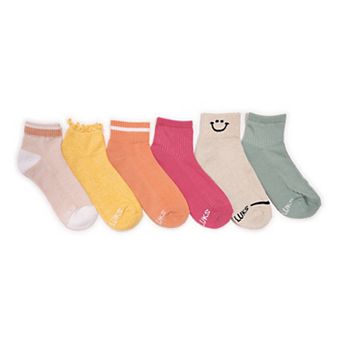 Women's MUK LUKS 6-Pack Dream Step Mini Crew Socks