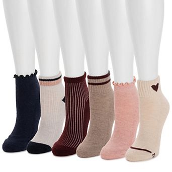 Women's MUK LUKS 6-Pack Dream Step Mini Crew Socks