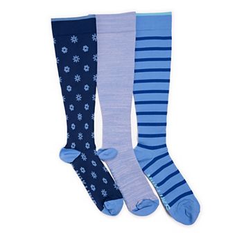 Women's MUK LUKS 3-Pack Knee-High Wide Compression Socks