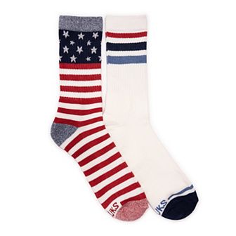 MUK LUKS Patriotic Crew Socks 2-Pack