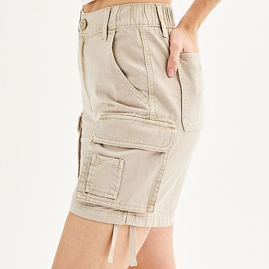 Juniors' SO 6" High Waisted Baggy Cargo Shorts