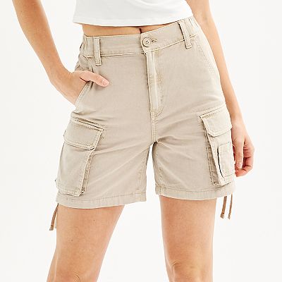 Juniors SO 6 High Waisted Baggy Cargo Shorts