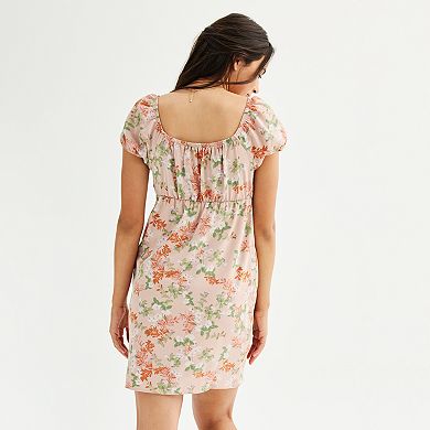 Juniors' Pink Republic Peasant Dress