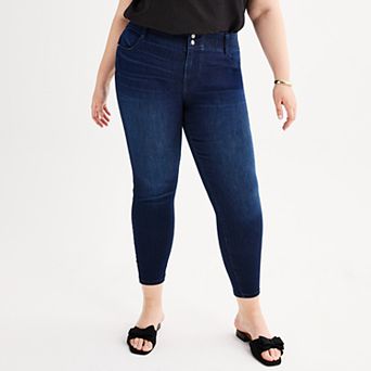 Plus Size Nine West Mid Rise Skinny Jeans