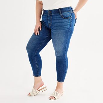 Plus Size Nine West Mid Rise Skinny Jeans