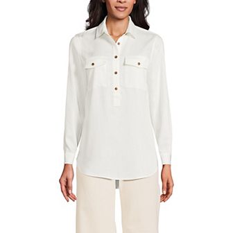 Women's Lands End Popover Top