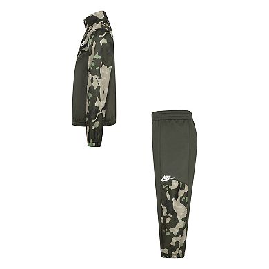 Boys 4-7 Nike Sportswear Camo Dri-FIT Full-Zip Jacket & Joggers Matching Track Set