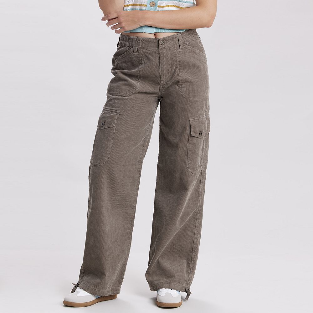【KOOLOSET】Subtle Corduroy Cargo Pants Sdeycui Men's Corduroy Cargo Pants Straight Wide Leg Baggy