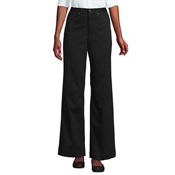 Women's Lands End High-Rise Wide Leg Chino Pants