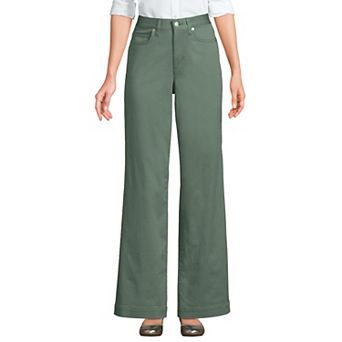 Women's Lands End High-Rise Wide Leg Chino Pants