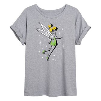 Disney's Tinker Bell Juniors' Sketch Sparkles Oversized Tee