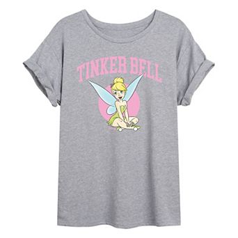 Disney's Tinker Bell Juniors' Collegiate Oversized Tee