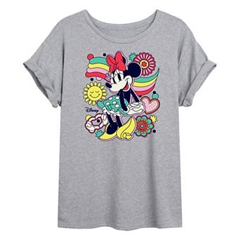 Disney's Minnie Mouse Juniors' Collage Oversized Tee