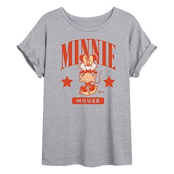 Disney's Minnie Mouse Juniors' Collegiate Oversized Tee