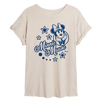 Disney's Minnie Mouse Juniors' Stars Oversized Tee