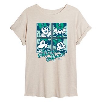 Disney's Minnie Mouse Juniors' Plaid Oversized Tee