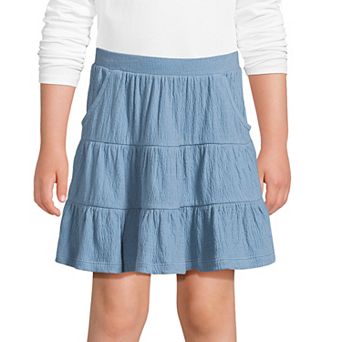 Girls 2-16 Lands' End Gauze Tiered Skirt