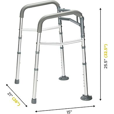 Toilet Safety Rail - Adjustable Detachable Toilet Safety Frame With Handles Stand Alone