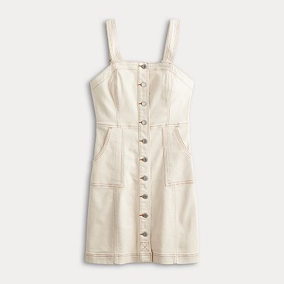 Juniors' SO Denim Button-Front Mini Dress