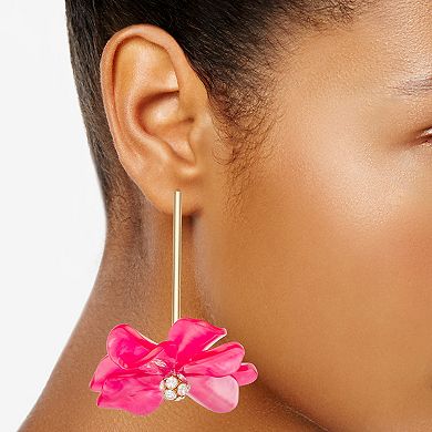Nine West Floral Linear Earrings