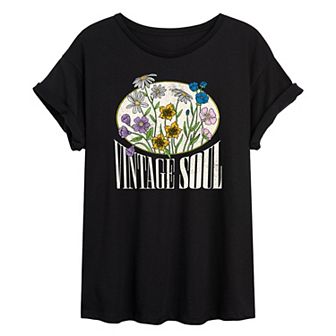 Juniors' Vintage Soul Oversized Tee