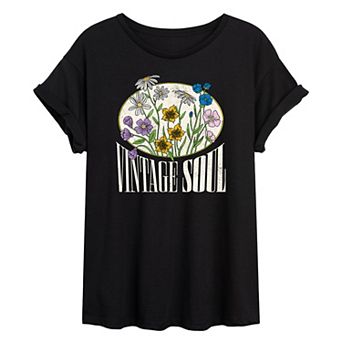 Juniors' Vintage Soul Oversized Tee