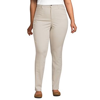 Plus Size Lands' End 5-Pocket Chino Slim-Leg Pants