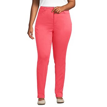 Plus Size Lands' End 5-Pocket Chino Slim-Leg Pants