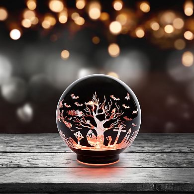Halloween LED Witch Orb Table Decor
