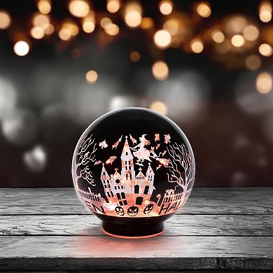 Halloween LED Witch Orb Table Decor