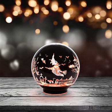Halloween LED Witch Orb Table Decor